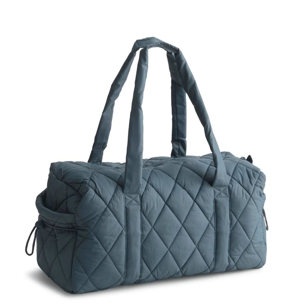 Vera Bradley Original Duffel Bag Dark Slate Quilted Travel Gym Bag 50180-22528